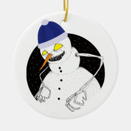Adorno De Cerámica Evil Snowman
