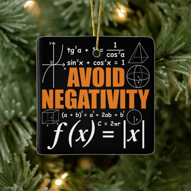 Adorno De Cerámica Evitar la negatividad Divertida Maestra Matemática (Árbol)