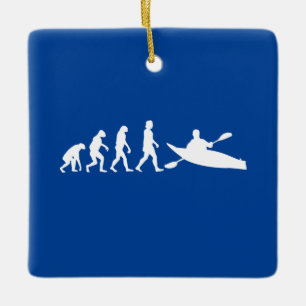 Adorno De Cerámica Evolución canoteada de kayak