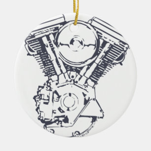 Adorno De Cerámica Evolución de Harley V-Gemela