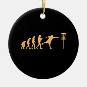 Adorno De Cerámica Evolución del Golf con Disco