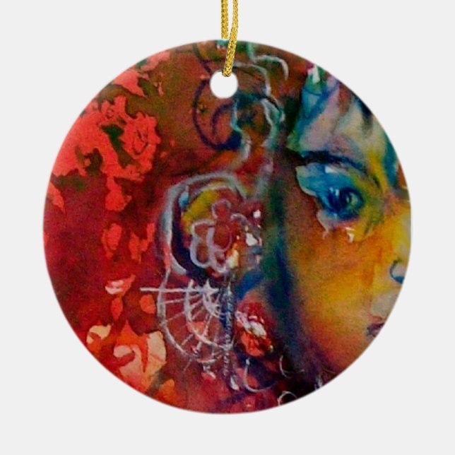 Adorno De Cerámica EXCALIBUR, REINA DE Fantasía MÁGICA NATURAL Amaril (Frente)