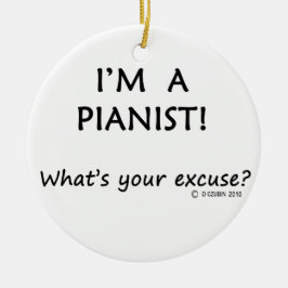 Adorno De Cerámica Excusa pianista