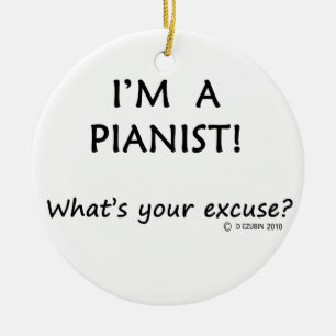 Adorno De Cerámica Excusa pianista