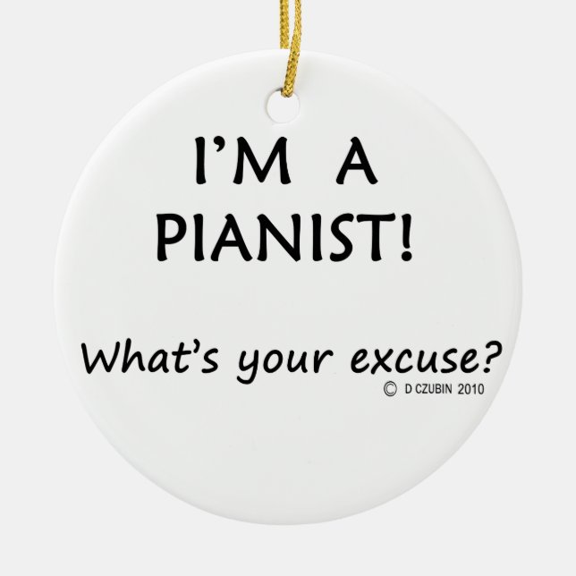 Adorno De Cerámica Excusa pianista (Frente)