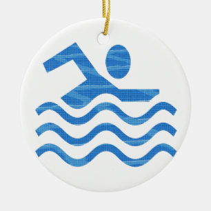 Adorno De Cerámica Éxito de la natación - mente fresca de las épocas