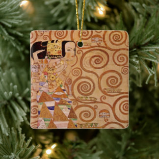 Adorno De Cerámica Expectación de Klimt Arte Nouveau Victoriano Antig