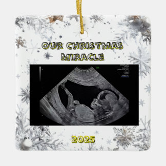Adorno De Cerámica Expecting Parents Christmas Ornament Ultrasound