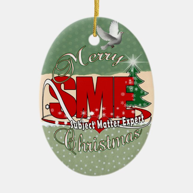 Adorno De Cerámica Experto del tema del NAVIDAD del SME (Frente)