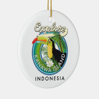 Adorno De Cerámica explorar la isla kanawa indonesia