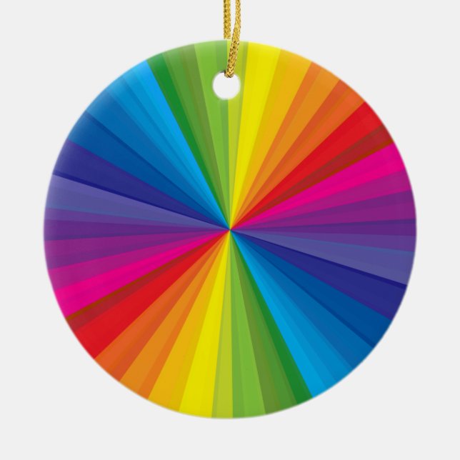 Adorno De Cerámica Explosión del arco iris (Frente)