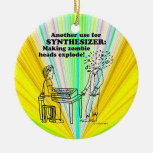 Adorno De Cerámica Explotación de sintetizador Zombie