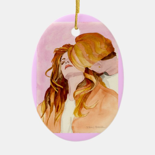 Adorno De Cerámica Expresión de los corazones (Frente)