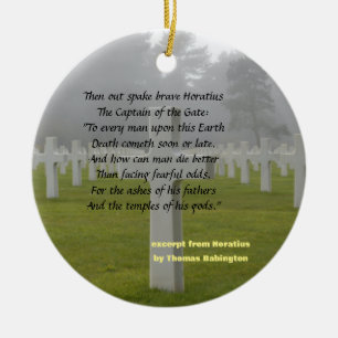 Adorno De Cerámica Extracto De Horatius