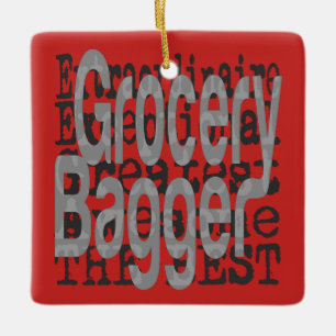 Adorno De Cerámica Extraordinaria del Grocerger Bagger