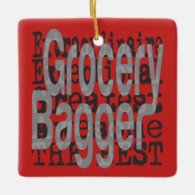 Adorno De Cerámica Extraordinaria del Grocerger Bagger (Anverso)