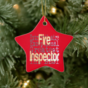 Adorno De Cerámica Extraordinaria del inspector de incendios