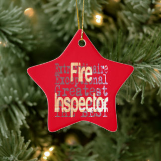 Adorno De Cerámica Extraordinaria del inspector de incendios