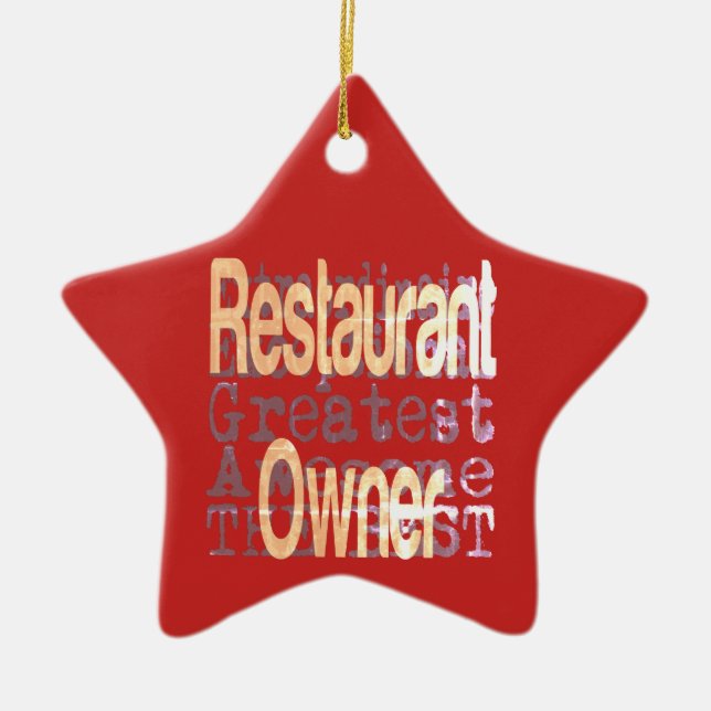 Adorno De Cerámica Extraordinaria del propietario del restaurante (Frente)