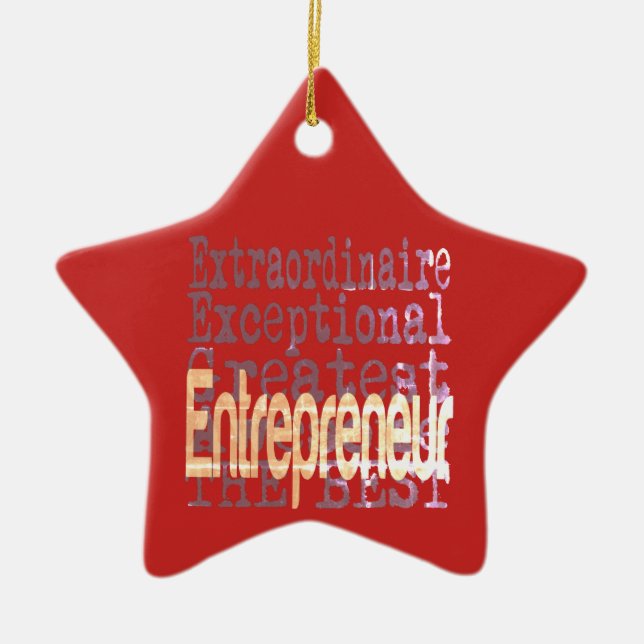Adorno De Cerámica Extraordinaria emprendedora (Frente)