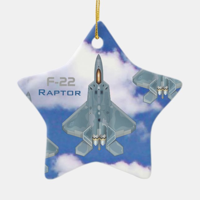 Adorno De Cerámica F-22 Raptor (Frente)