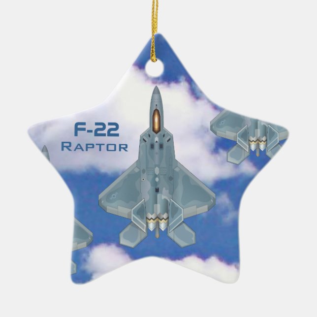 Adorno De Cerámica F-22 Raptor (Frente)
