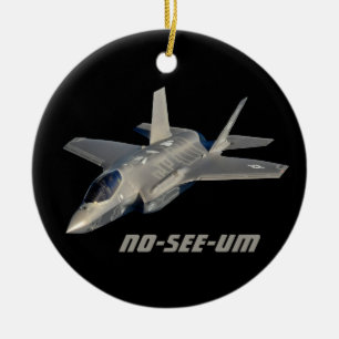 Adorno De Cerámica F-35 No-See-Um Jet Fighter