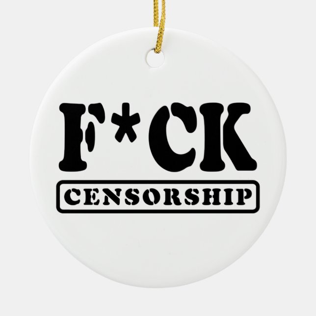 ADORNO DE CERÁMICA F*CK CENSORSHIP (Frente)