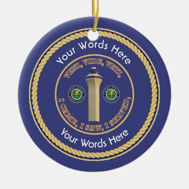 Adorno De Cerámica FAA VVV Escudo universal (Frente)