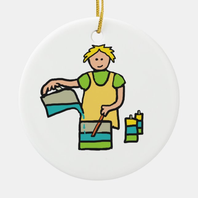 Adorno De Cerámica Fabricación de velas (Frente)