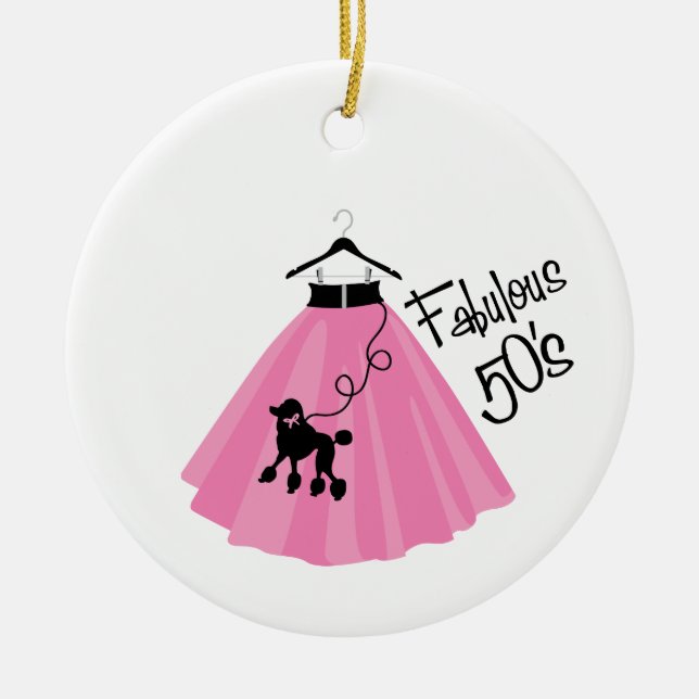 Adorno De Cerámica Fabulosos años 50 (Frente)