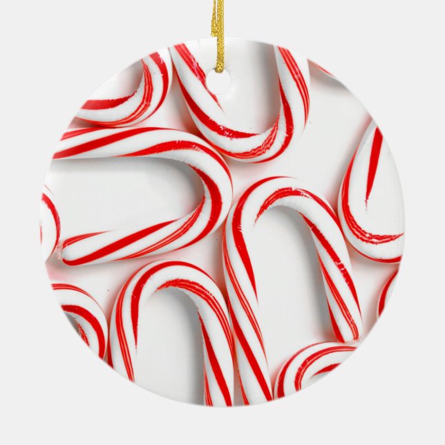 Adorno De Cerámica Fabulosos Navidades Candy Canes (Atrás)
