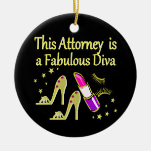ADORNO DE CERÁMICA FABULOUS ATTORNEY DIVA DESIGN