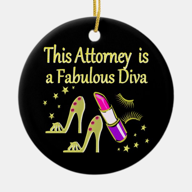 ADORNO DE CERÁMICA FABULOUS ATTORNEY DIVA DESIGN (Frente)
