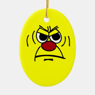 Adorno De Cerámica Face Grumpey furioso