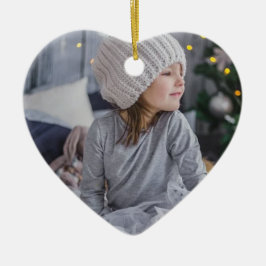 Adorno De Cerámica Faded Snowflake Photo Blue Navidades