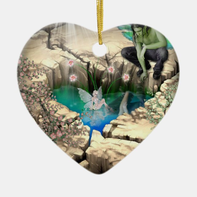 Adorno De Cerámica Faerie in Elven Pond (Frente)