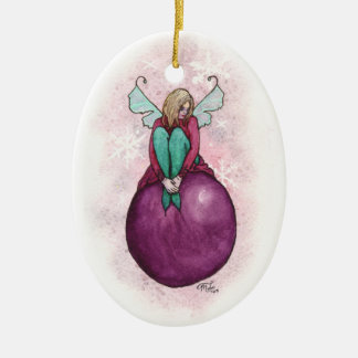 Adorno De Cerámica Faery del ciruelo del azúcar de Maria Layton