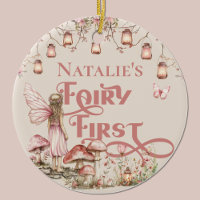 Fairy First Birday Party Personalizado Gracias