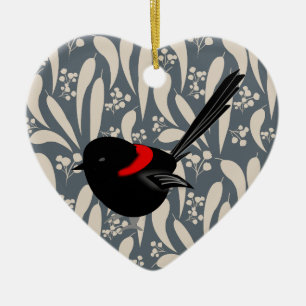 Adorno De Cerámica Fairy Wrens
