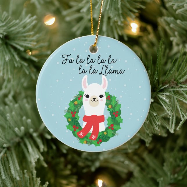 Adorno De Cerámica FaLaLaLaLlama Navidades divertidos (Árbol)