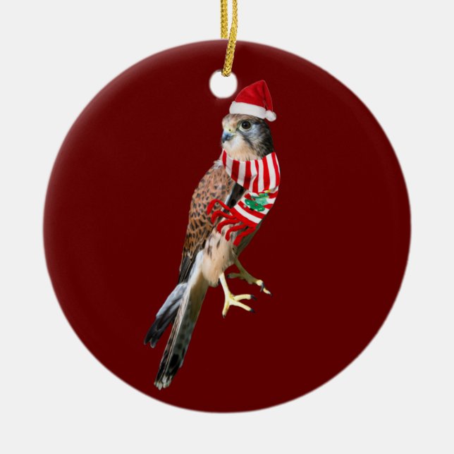 Adorno De Cerámica Falcon con con Navidades Gorras Scaft (Frente)