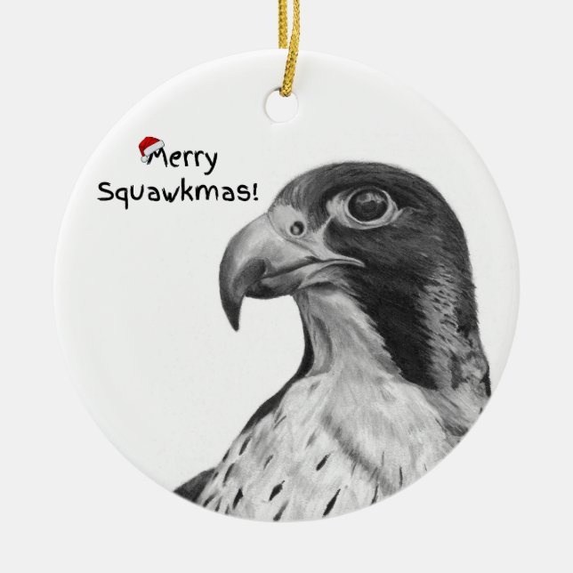 Adorno De Cerámica Falcon Ornament, Navidades divertidos (Frente)