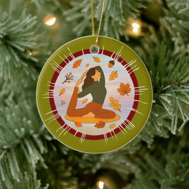 Adorno De Cerámica Fall (Árbol)