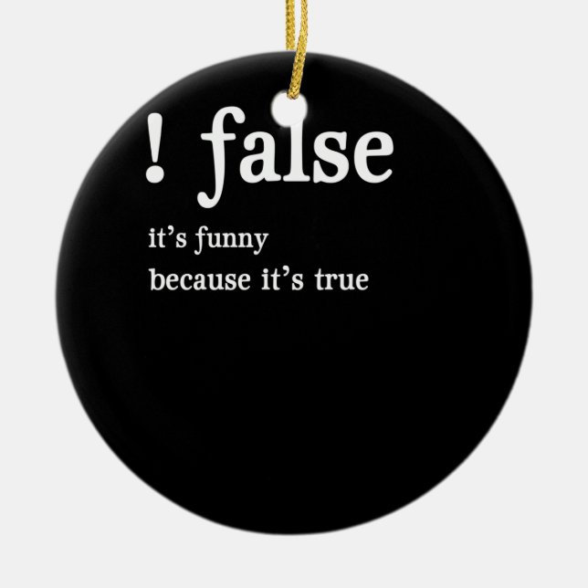 Adorno De Cerámica Falsa y divertida codificación de programación par (Frente)