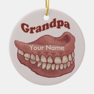 Adorno De Cerámica Falso abuelo de los dientes