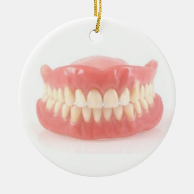 ADORNO DE CERÁMICA FALSO DIENTES PARA LOS NAVIDADES DE LA COLINA (Frente)
