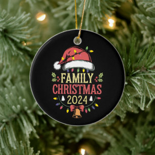 Adorno De Cerámica Familia 2024 Navidades Equipo Santa