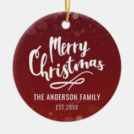 Adorno De Cerámica Familia Año Navidades personalizados modernos