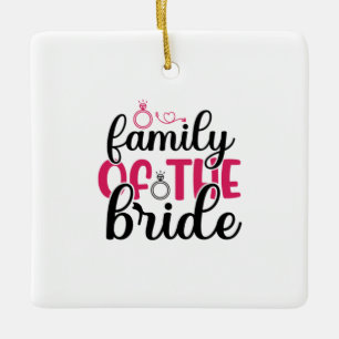 Adorno De Cerámica Familia boda De La Novia